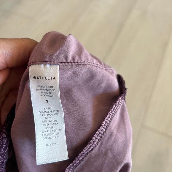 Athleta Womens Shorts Printed Mesh Racer Run Mid Rise Elastic waistband size s - Picture 10 of 11